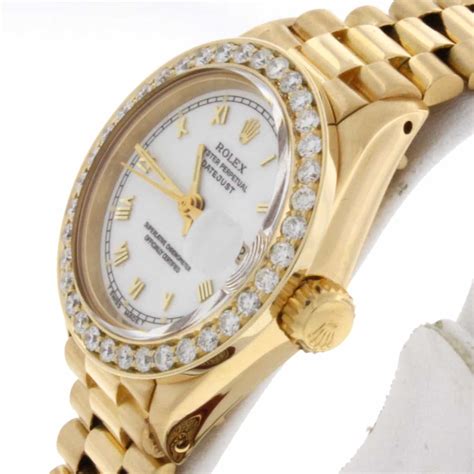 rolex datejust ladies 26mm|ladies rolex with diamond bezel.